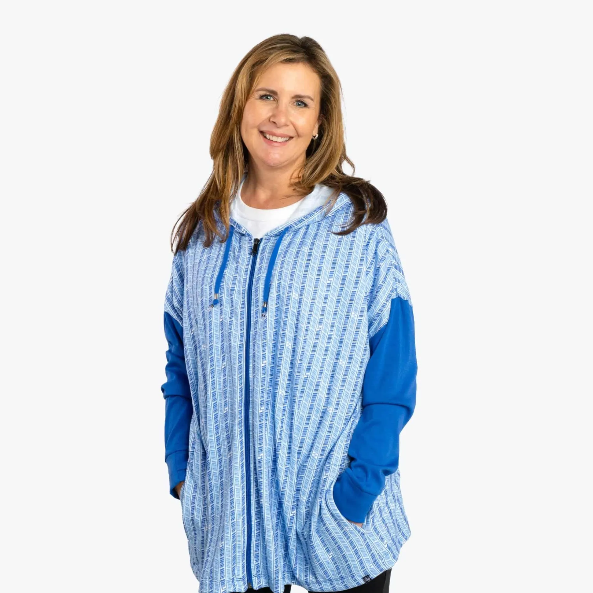 Bolero Brushed Sweater Knit Zip-Up