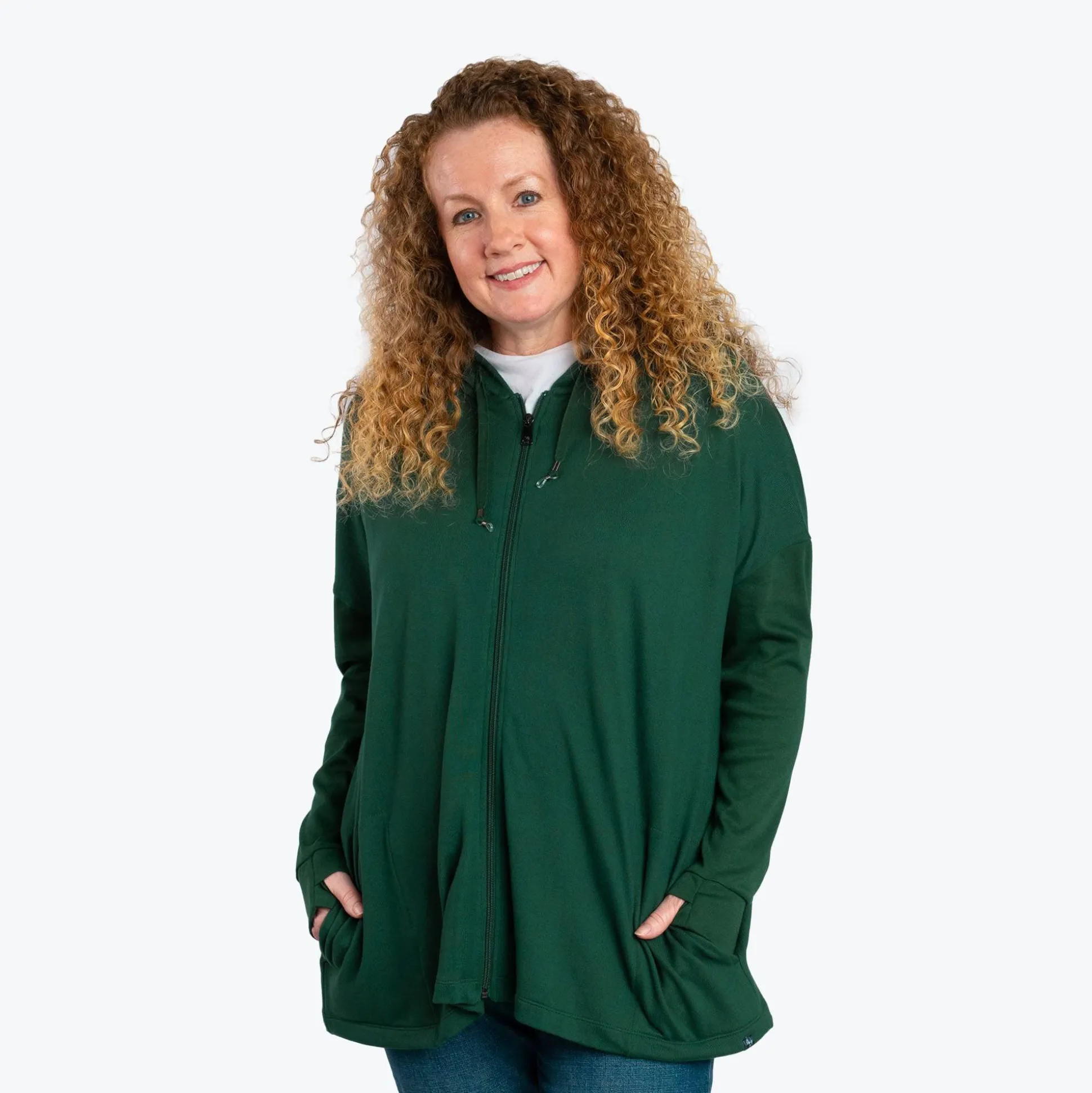 Bolero Brushed Sweater Knit Zip-Up