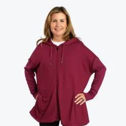 Bolero Brushed Sweater Knit Zip-Up