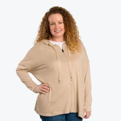 Bolero Brushed Sweater Knit Zip-Up