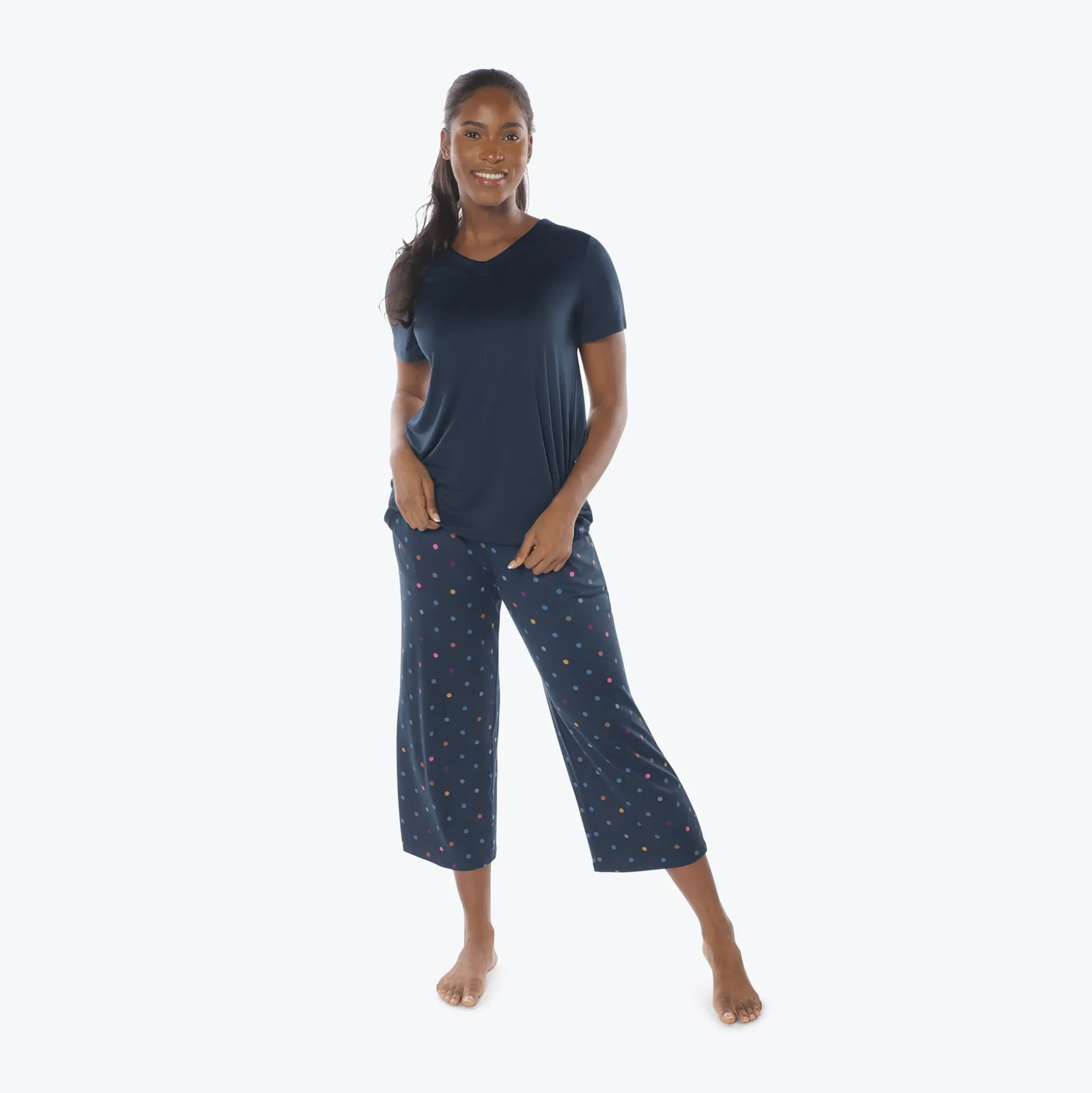 Boomerang Relaxed Tee & Cropped Pants Set