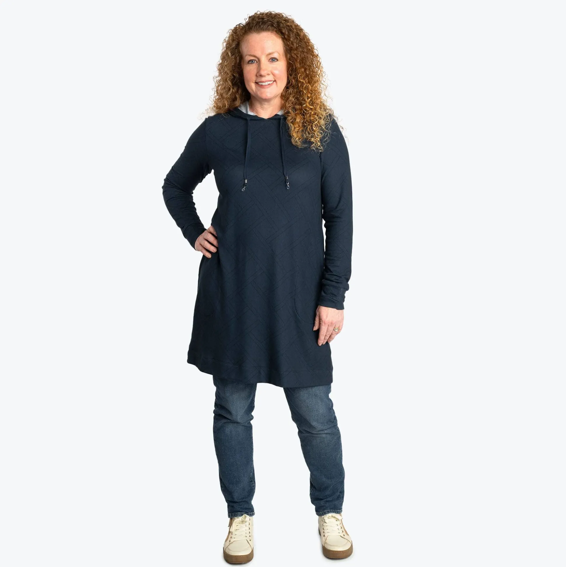 Dilly Dally Brushed Sweater Knit Lounge Dress
