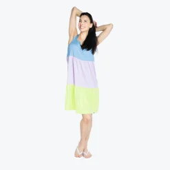 Flare Colorblock Dress
