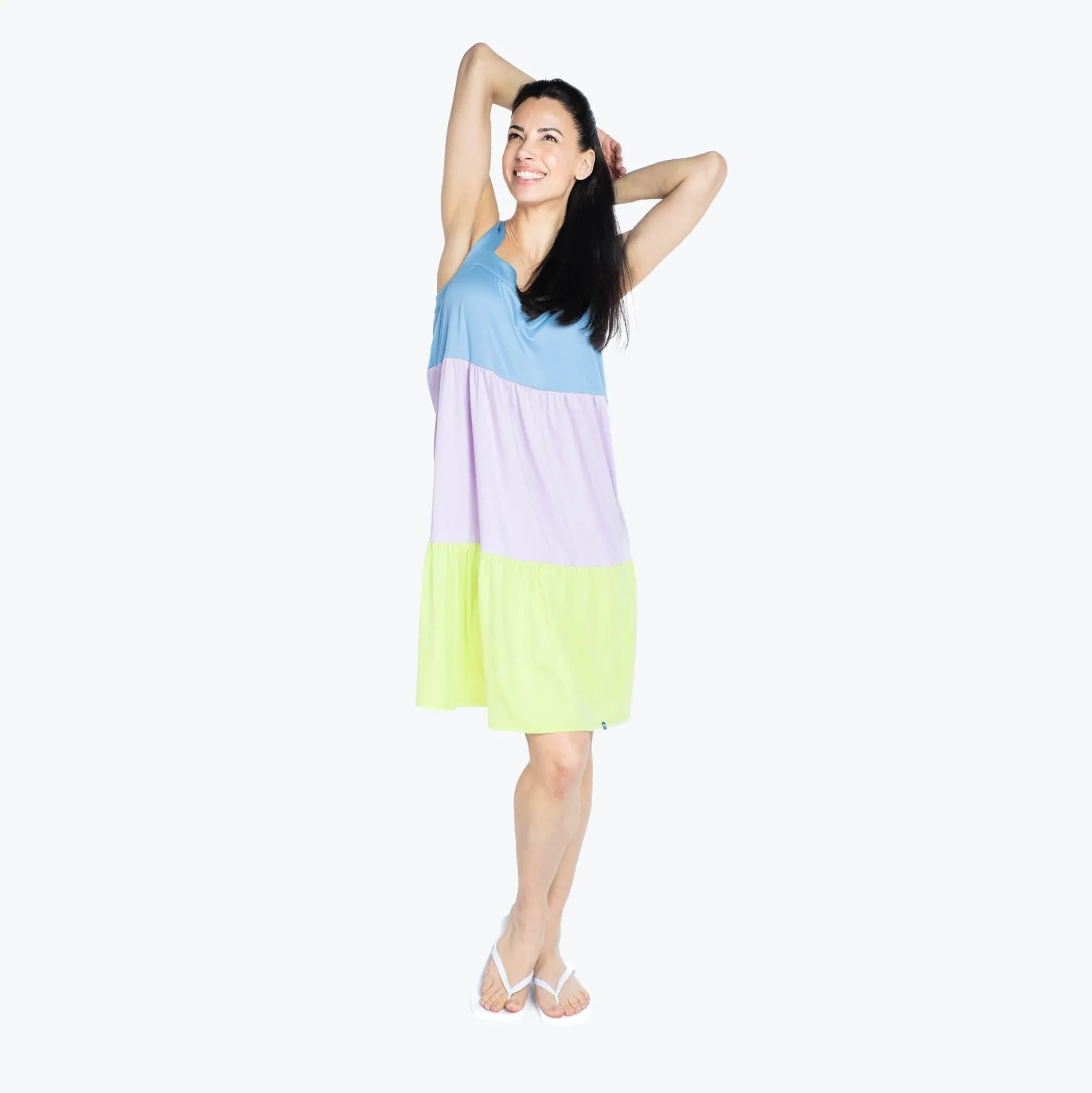 Flare Colorblock Dress