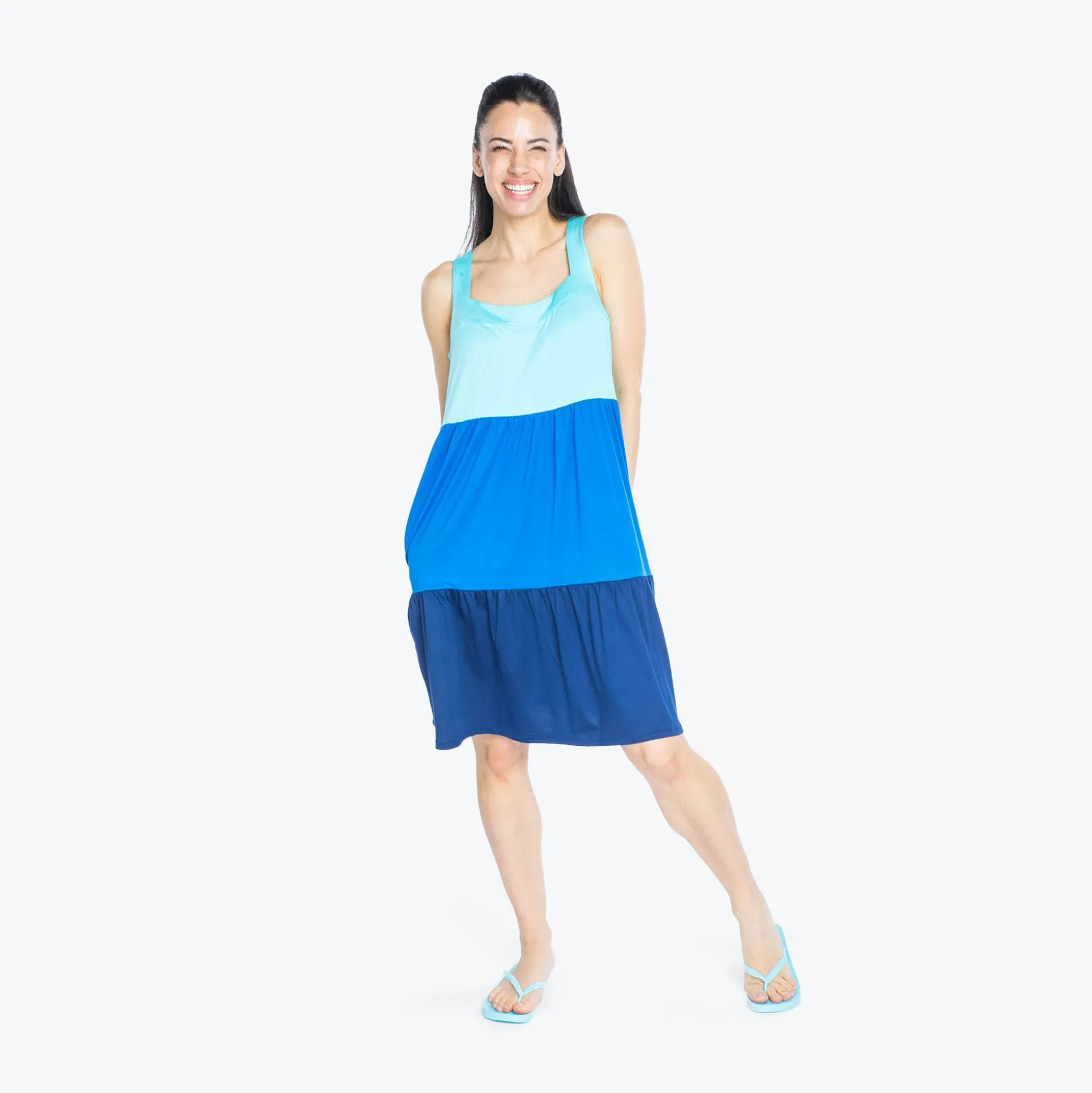 Flare Colorblock Dress