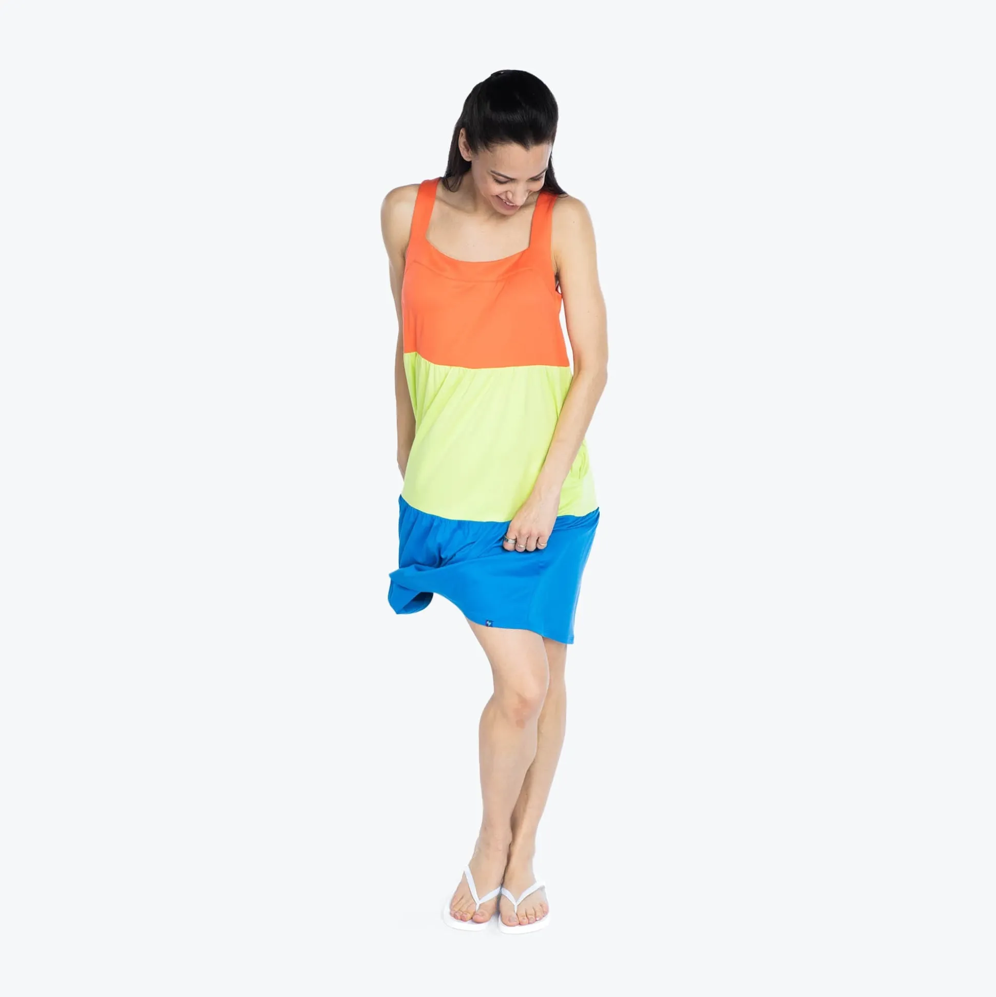 Flare Colorblock Dress