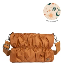 Flounce Ruched Crossbody Bag