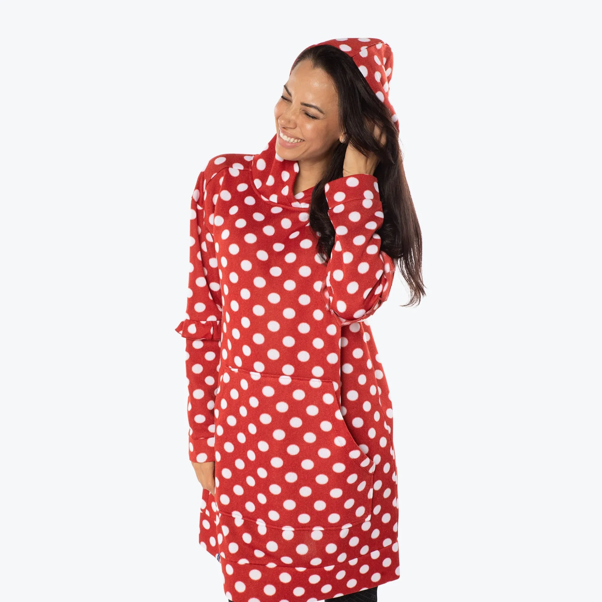 Peekaboo Sweater Fleece Tunic Hoodie