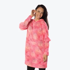 Peekaboo Sweater Fleece Tunic Hoodie