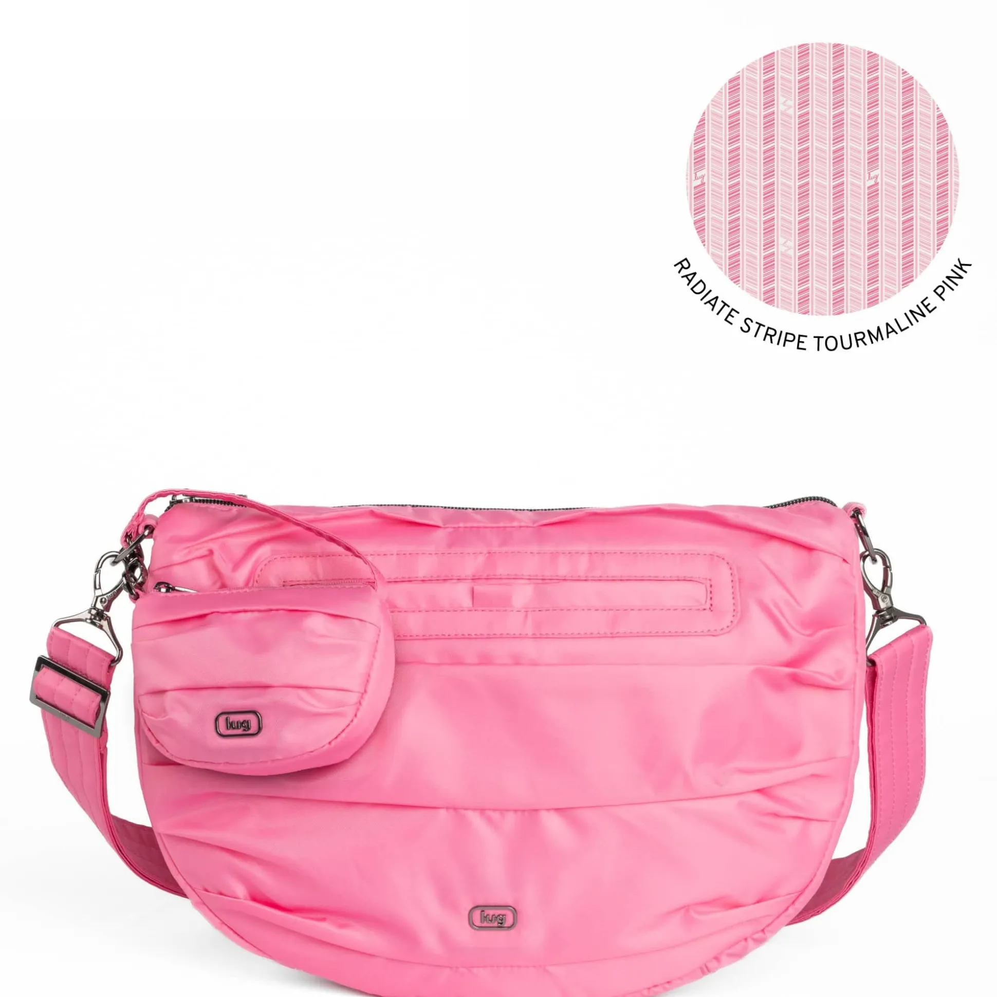 Scuffle Pleated Crossbody Bag with Disco Pouch