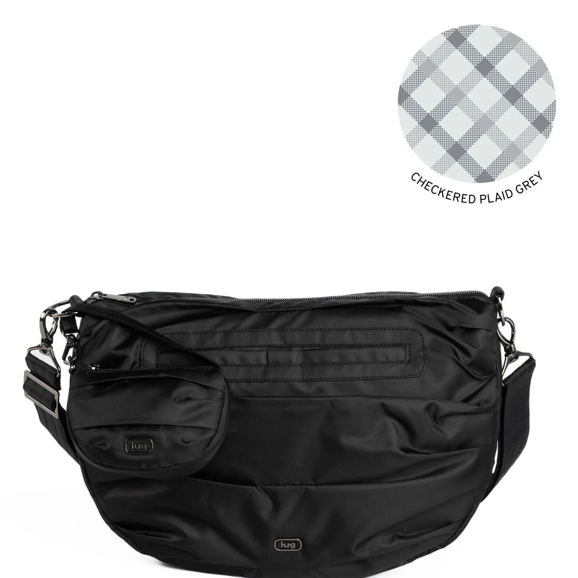Scuffle Pleated Crossbody Bag with Disco Pouch
