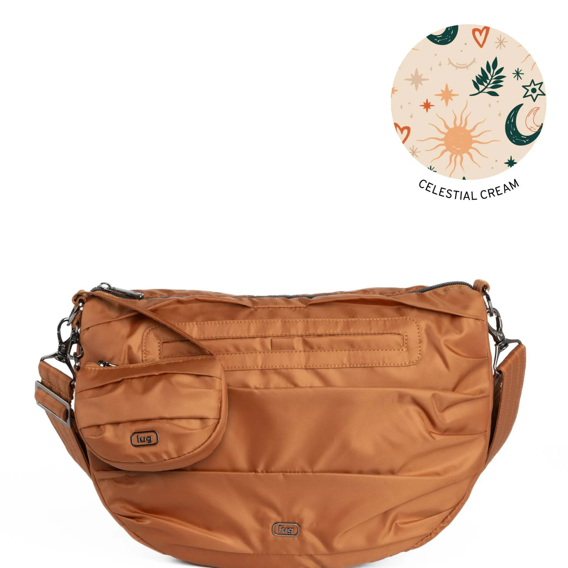 Scuffle Pleated Crossbody Bag with Disco Pouch