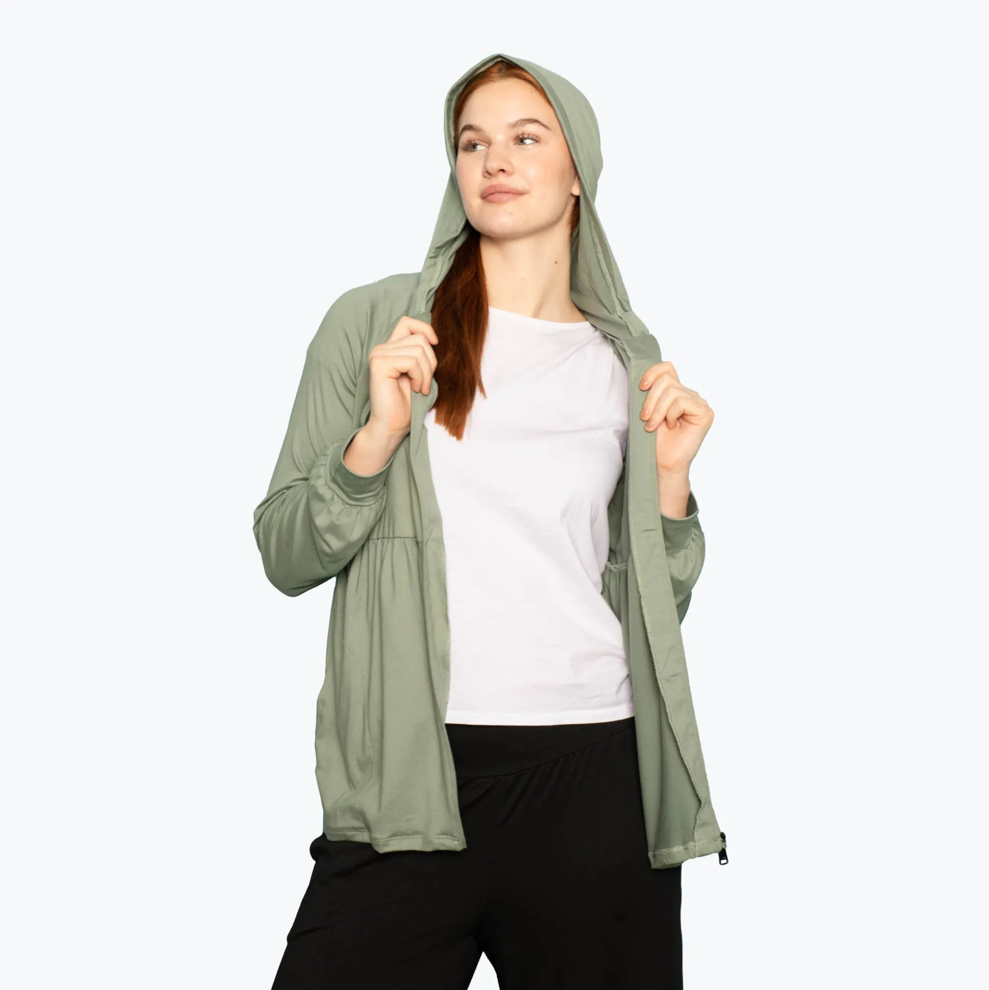 Shimmy Brushed Jersey Zip Up