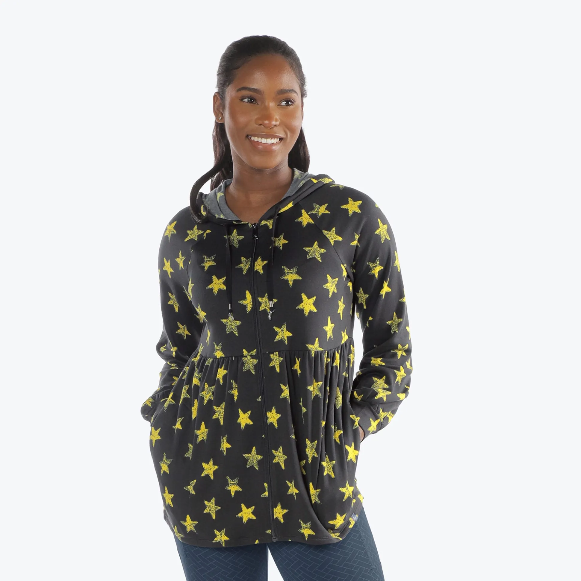 Shimmy Brushed Jersey Zip Up