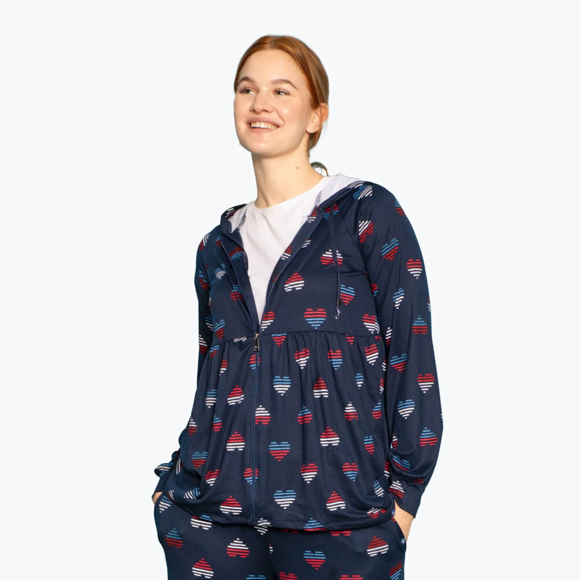 Shimmy Brushed Jersey Zip Up