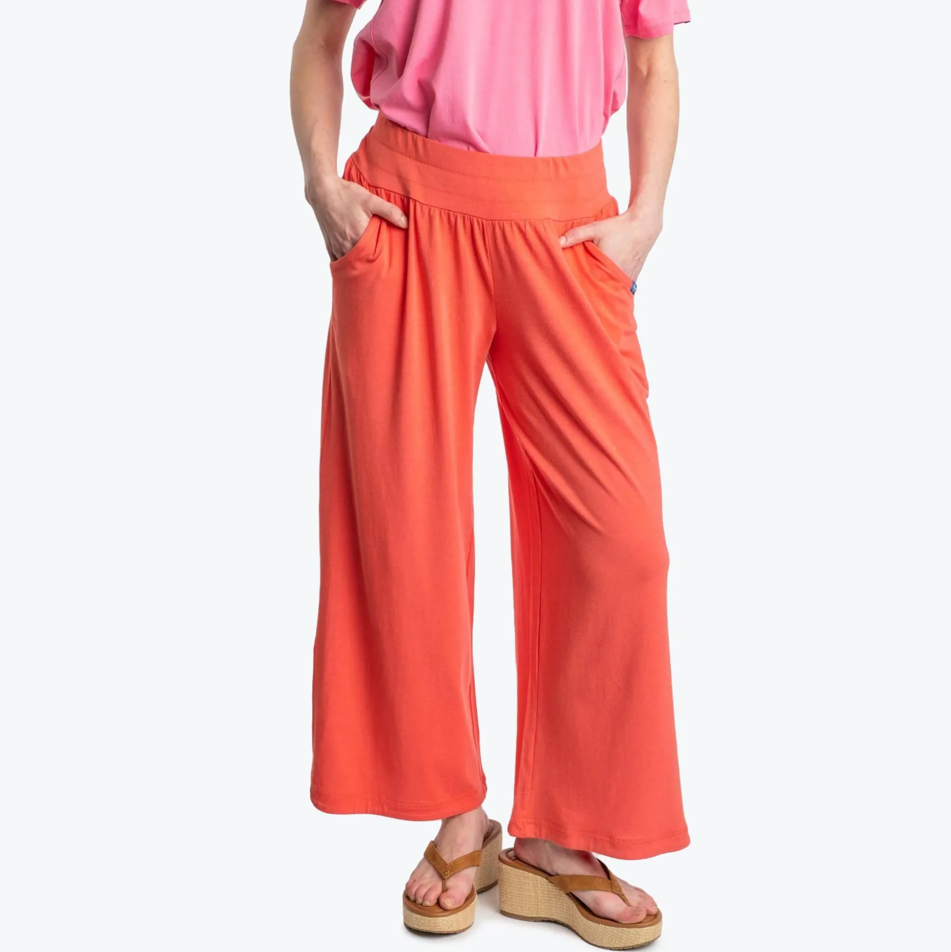 Wiffle Cotton Jersey Cropped Pant