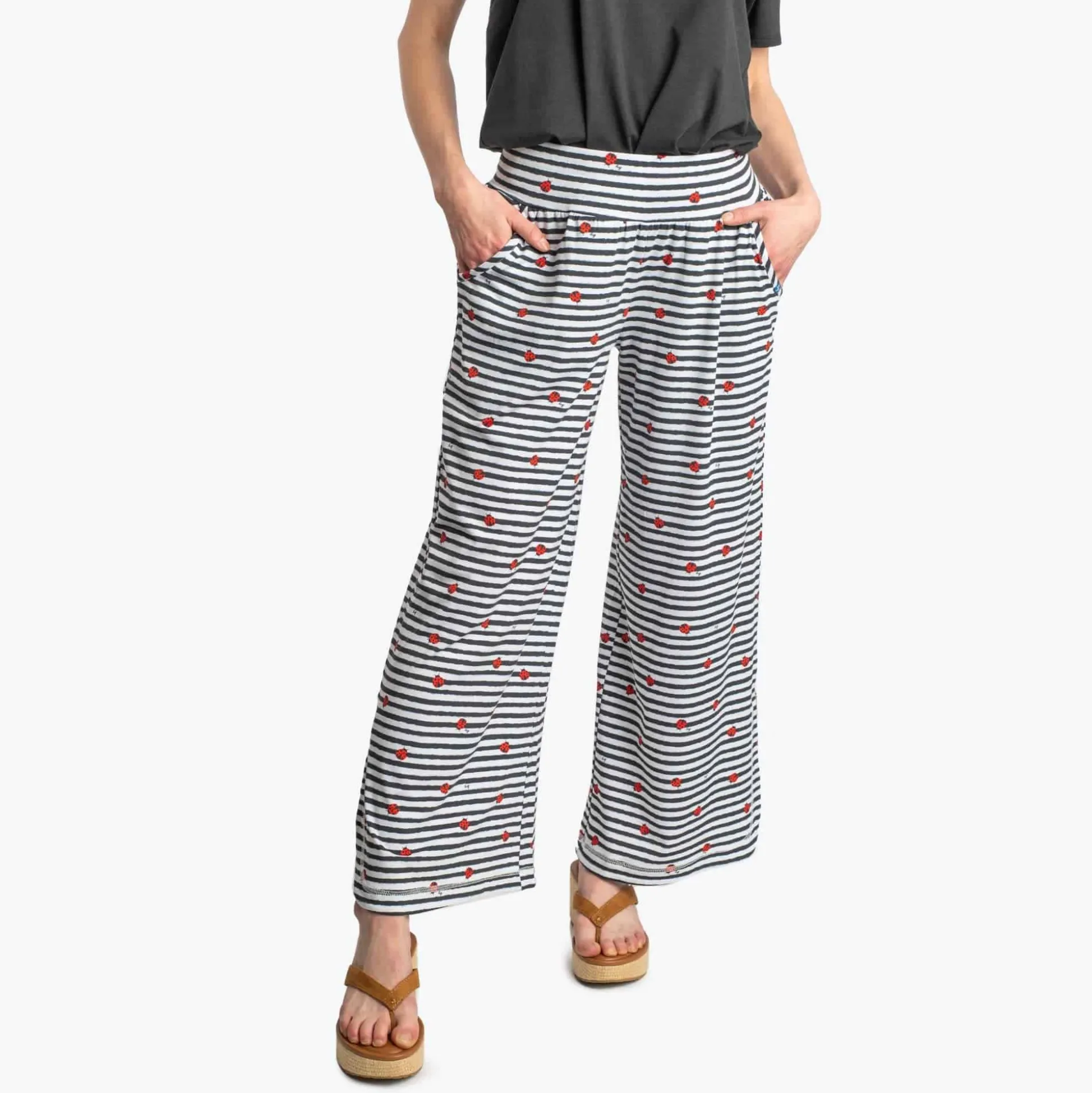 Wiffle Cotton Jersey Cropped Pant
